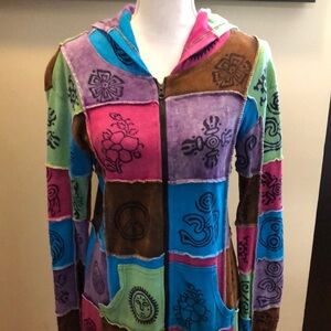 TIE DYED JACKET WITH HOOD🍁FREE SHIPPING!!🍁